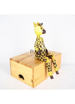 wholesale Supplier Wooden Statue Animal Model, Giraffe, Home Decoration