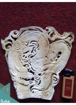 wholesale The Dragon Under Sea Scenery Bone Carved, Home Decoration