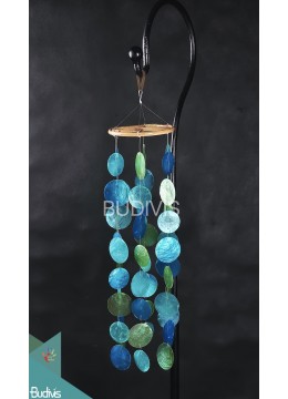 wholesale Three Colours Long Small Capiz Rattan Wind Chimes, Garden Decoration