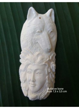 wholesale Top  Bali Spirit Bone Carved Natural Pendant, Costume Jewellery