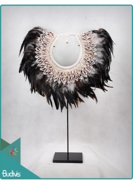 wholesale Top Mode Tribal Necklace Feather Shell Decorative On Stand Interior, Home Decoration