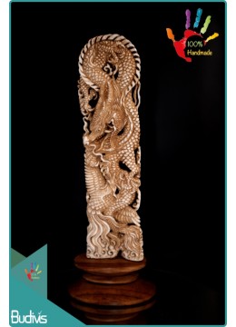 wholesale Top Model Hand Carved Bone Scenery Dragon Ornament Best Seller, Home Decoration