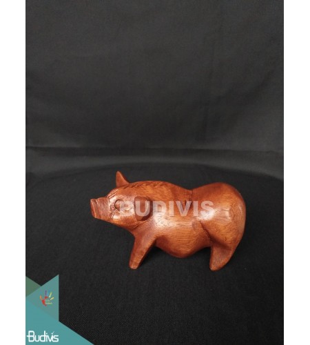Top Model Wood Carved Pig From Bali