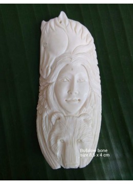 wholesale Top Sale Bali Spirit Bone Carved Pendant, Costume Jewellery