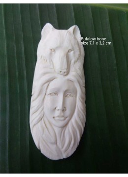 wholesale Top Sale Bali Spirit Bone Carved Pendant, Costume Jewellery