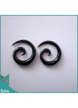 wholesale Top Selling Bali Spirall Black Horn Body Piercing, Costume Jewellery