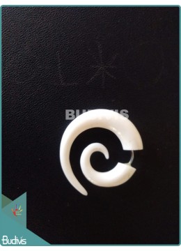 wholesale White Spiral Tribal Earrings Sterling Silver Hook 925, Costume Jewellery