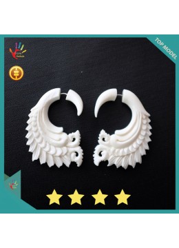 wholesale Wholesale Bali Earring Ox Bone Carved Body Piercing, Costume Jewellery