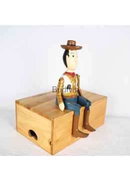 wholesale Wholesale Bali Wooden Statue Iconic Figurine Character Model, Sheriff Woody, Home Decoration