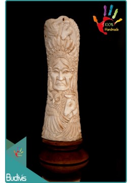 wholesale Wholesale Hand Carved Bone Indian Scenery Ornament Best Seller, Home Decoration