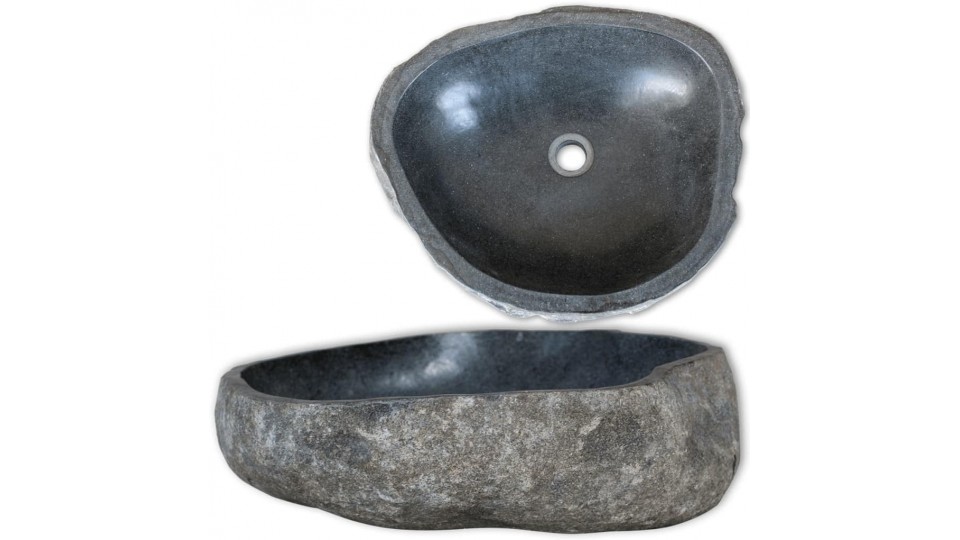Fresh Water into ‘Fresh from The Nature' Water Container: River Stone Vessel Sink