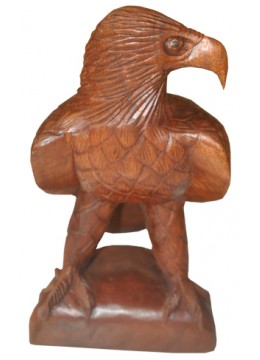 wholesale Wood Carving Eagle Statue, Home Decoration
