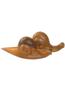 wholesale Wood Carving Snail Statue, Home Decoration