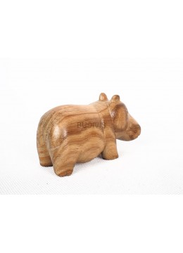 wholesale Wooden Animal Statue Model Hippopotamus, Home Decoration