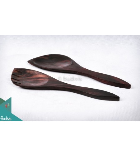 Wooden Rice And Soup Spoon Set 2 Pcs Big