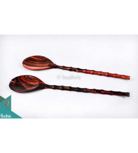 Wooden Rice And Soup Spoon Set 2 Pcs Large