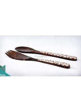 wholesale Wooden Set Spoon & Fork Cinnamon Decorative Set 2 Pcs, Home Decoration