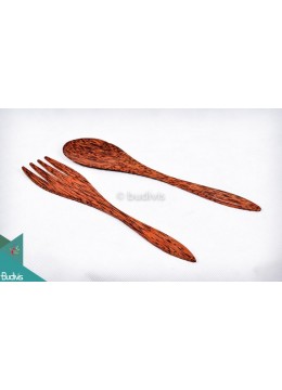 wholesale Wooden Set Spoon & Fork Set 2 Pcs, Home Decoration