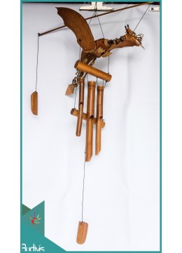 Bali Garden Hanging Dragon Bamboo Wind Chime