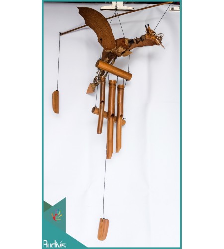 Bali Garden Hanging Dragon Bamboo Wind Chime