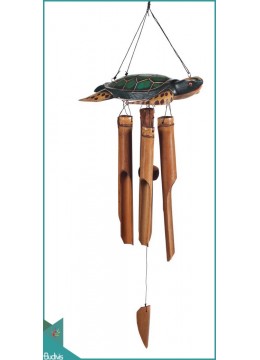 Best Outdoor Hanging Wooden Turtle Carved Bamboo Wind Chime