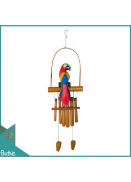 Best Style Outdoor Hanging Parrot Bamboo Wind Chimes