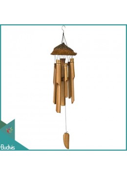 Indonesia Outdoor Hanging Regular Coconutnut Shell Original Bamboo Wind Chimes