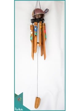 Make A Garden Hanging Turtle Painted Bamboo Wind Chime