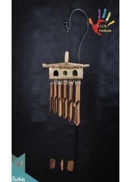 Multiple Bird Houses Outdoor Hanging Bamboo Wind Chimes