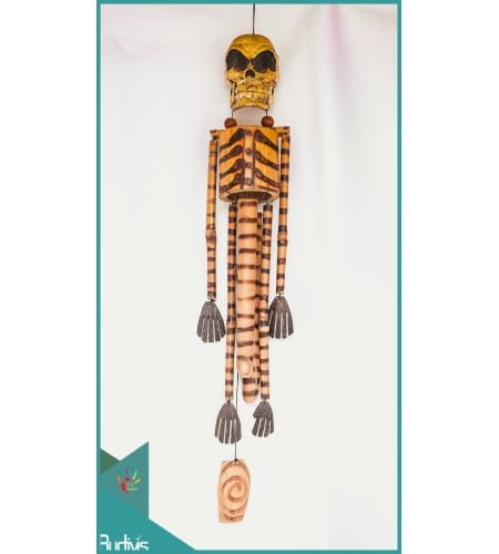 Wholesale Garden Hanging Skull Bamboo Wind Chimes