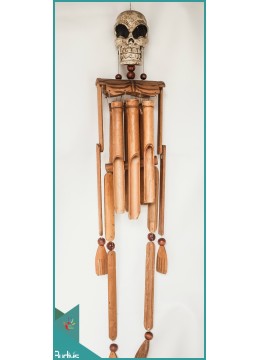 Wholesale Garden Hanging Skull Bamboo Wind Chimes