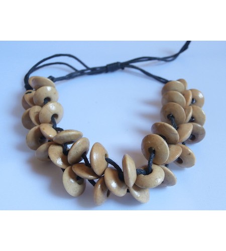 Beaded Wood Bracelet