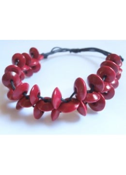 Beaded Wood Bracelet