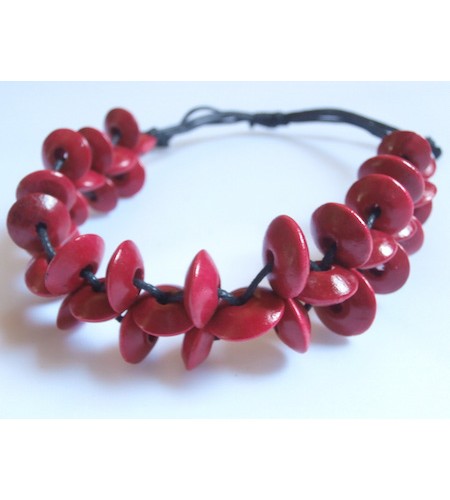 Beaded Wood Bracelet