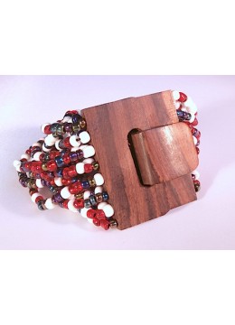 Bracelet Bead, Handmade Beaded Bracelets, Bali Bead Bracelets Wooden Clasp