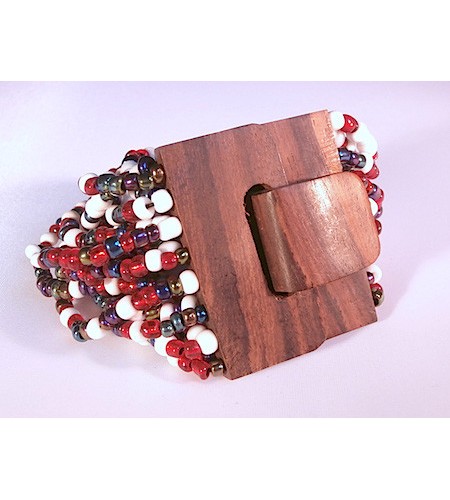 Bracelet Bead, Handmade Beaded Bracelets, Bali Bead Bracelets Wooden Clasp