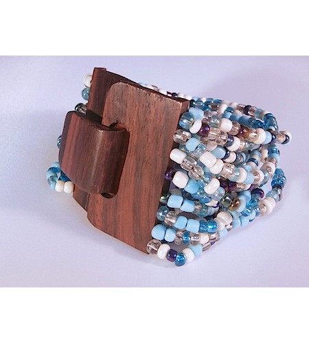 Bracelet Bead, Handmade Beaded Bracelets, Bali Bead Bracelets Wooden Clasp