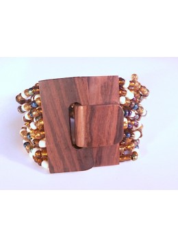 Bracelet Bead, Handmade Beaded Bracelets, Bali Bead Bracelets Wooden Clasp