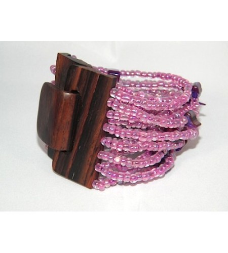 Bracelet Bead, Handmade Beaded Bracelets, Bali Bead Bracelets Wooden Clasp