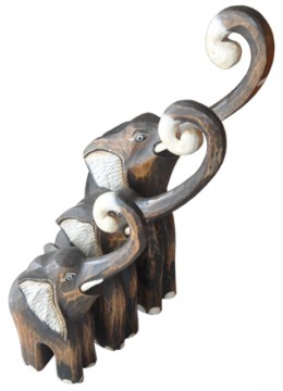 Elephant 3 Piece Animal Statue