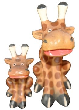 Wooden Giraffe 2-Piece Set