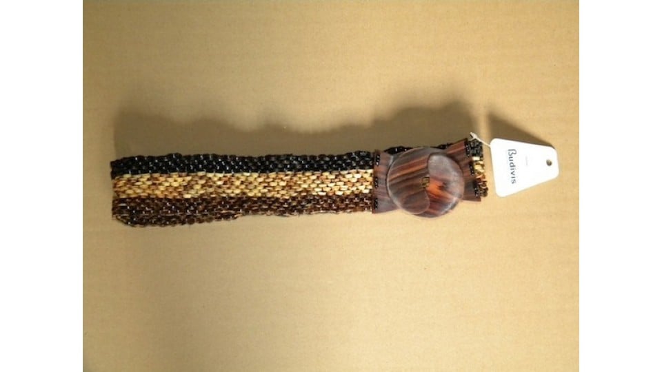 Coconutnut Elastic Band, Coconutnut Bead Elastic Band, Coconutnut Bead Band, Shell Band With Wooden Buckle