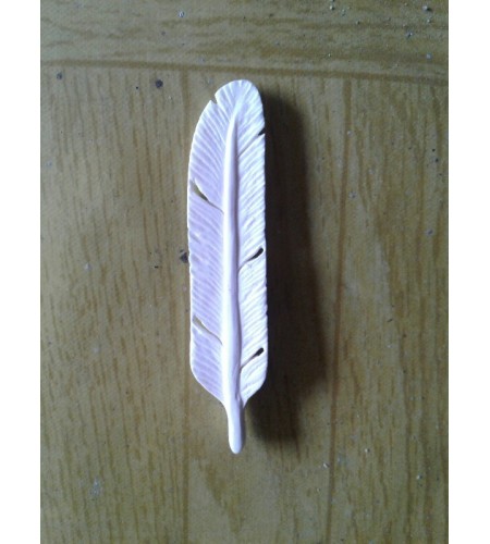 Feather And Cow Bone Carving In Handmade