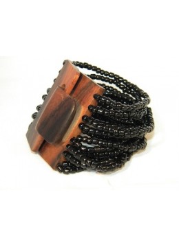 Bracelet Bead, Handmade Beaded Bracelets, Bali Bead Bracelets Wooden Clasp