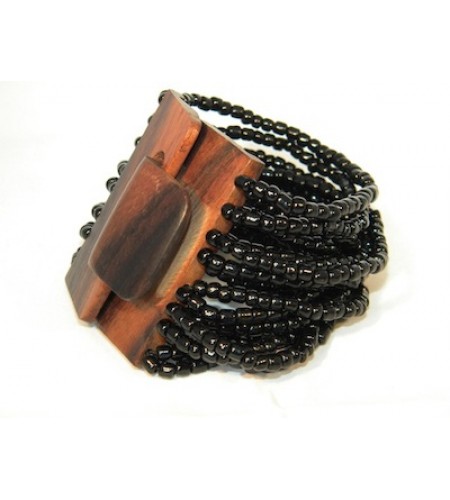 Bracelet Bead, Handmade Beaded Bracelets, Bali Bead Bracelets Wooden Clasp