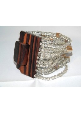 Bracelet Bead, Handmade Beaded Bracelets, Bali Bead Bracelets Wooden Clasp