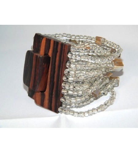 Bracelet Bead, Handmade Beaded Bracelets, Bali Bead Bracelets Wooden Clasp