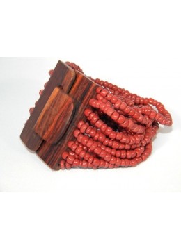 Bracelet Bead, Handmade Beaded Bracelets, Bali Bead Bracelets Wooden Clasp