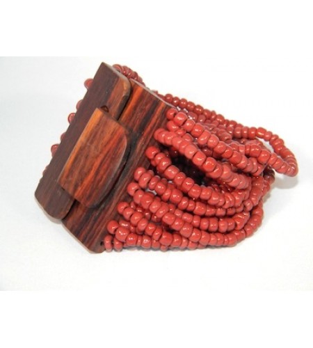 Bracelet Bead, Handmade Beaded Bracelets, Bali Bead Bracelets Wooden Clasp