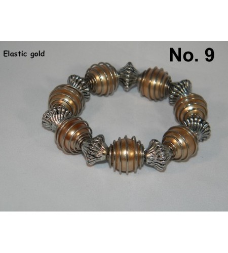 Elastic Bracelet Beads - Brown